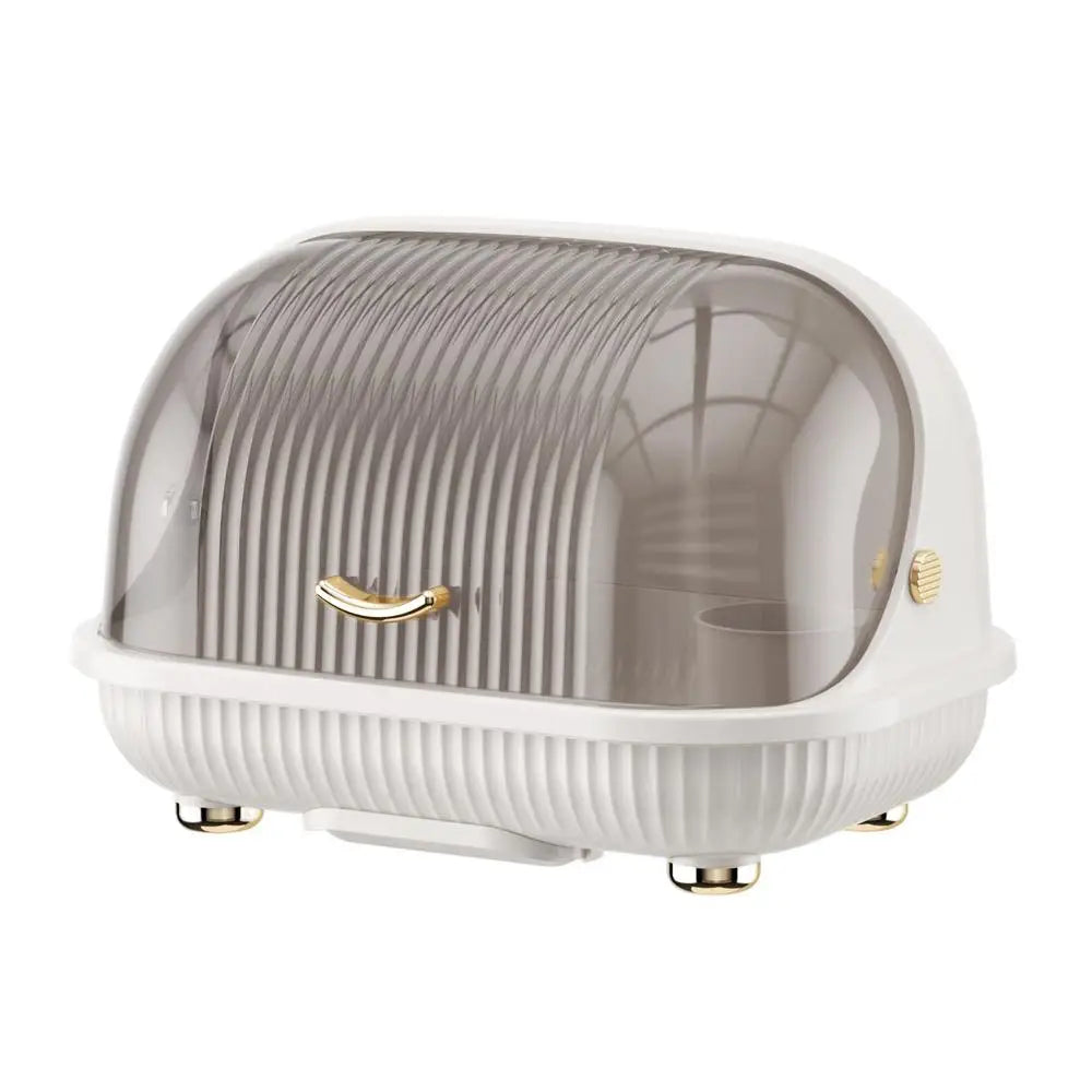 Dish Drying Rack Transparent Dust Prevention Kitchen Container