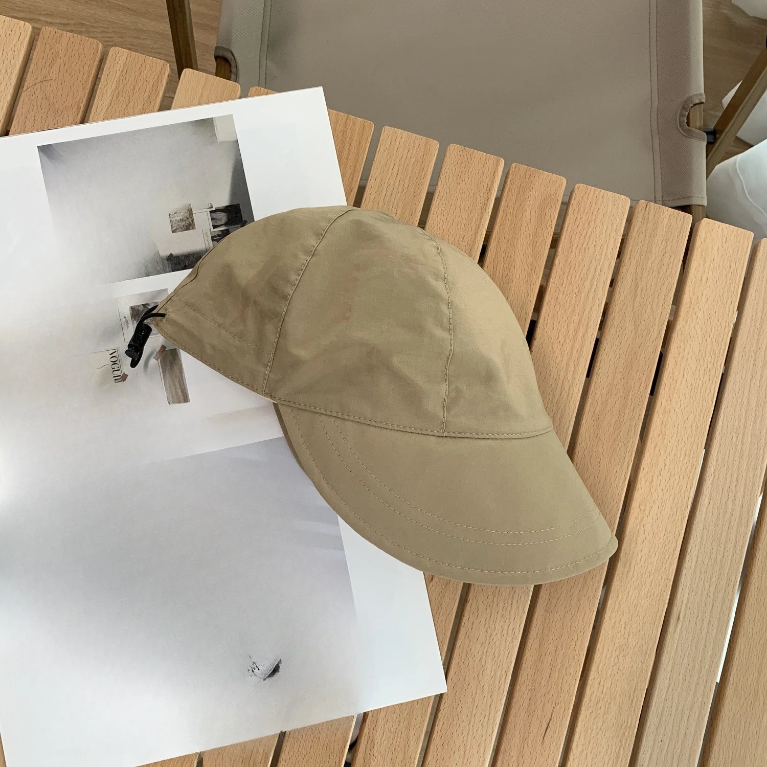 High quality summer solid color sun hat with face covering sun protection duck tongue fisherman hat outdoor sports women's hat Zpaxo khaki hat