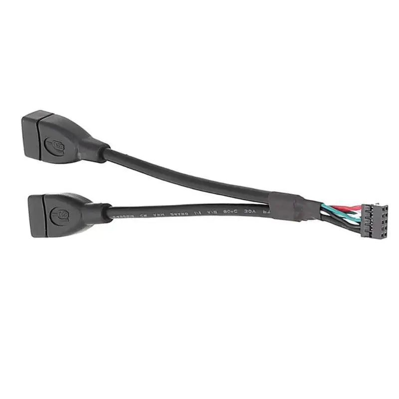 652F Two USB Front Panel Socket to Mainboard 9pin 10Pin Adapter Braided Shielding Zpaxo