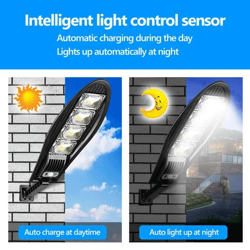 Solar LED Floodlight – Motion Sensor, Remote & IP65 Waterproof