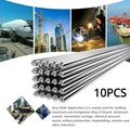 10pcs Stainless Steel Welding Rod Easy Melt Welding Bars Low Temperature 1.2/1.6/2.4 mm Long Weld Wire Rods Weld Household Tools Zpaxo 1.2MM
