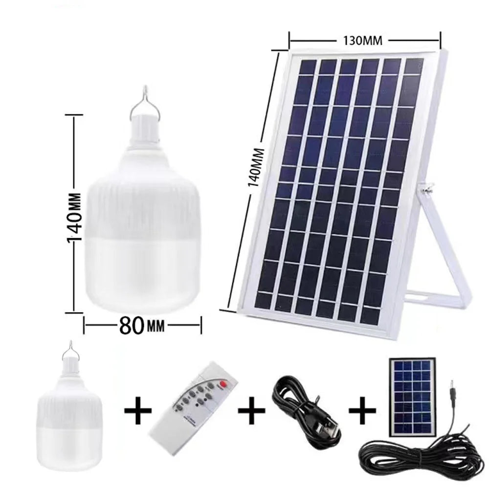 150W Solar Panel Bulb Emergency Led Light Remote Flashlight Lantern Zpaxo 80MM White China Mainland