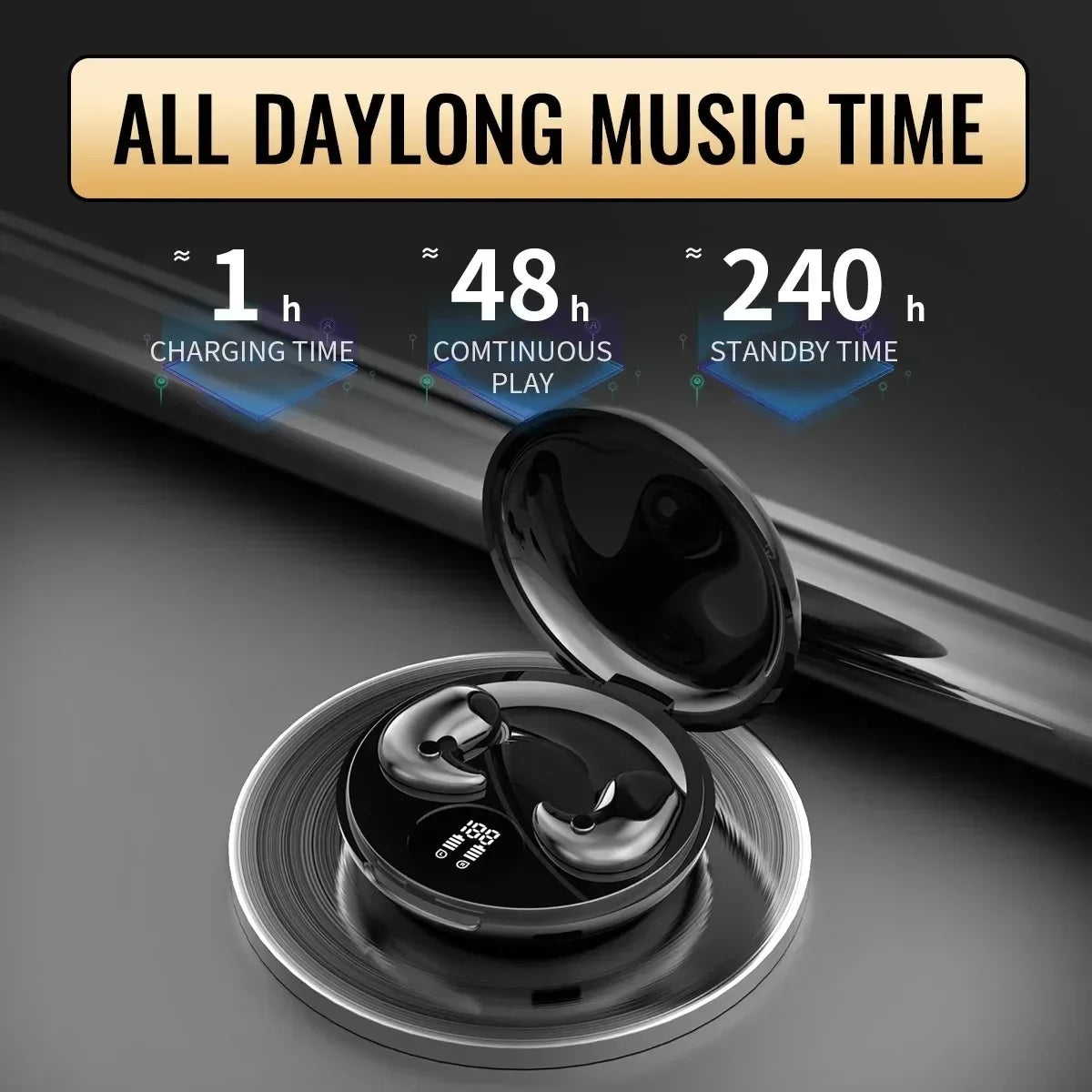 KEBIDUMEI Sleep Headphones Bluetooth 5 3 Earphones Side Sleeper Mini