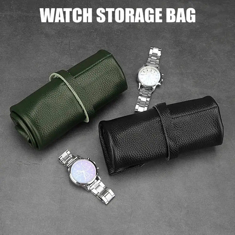 Leather Watch Roll Watches Case Storage Mechanical Timepieces