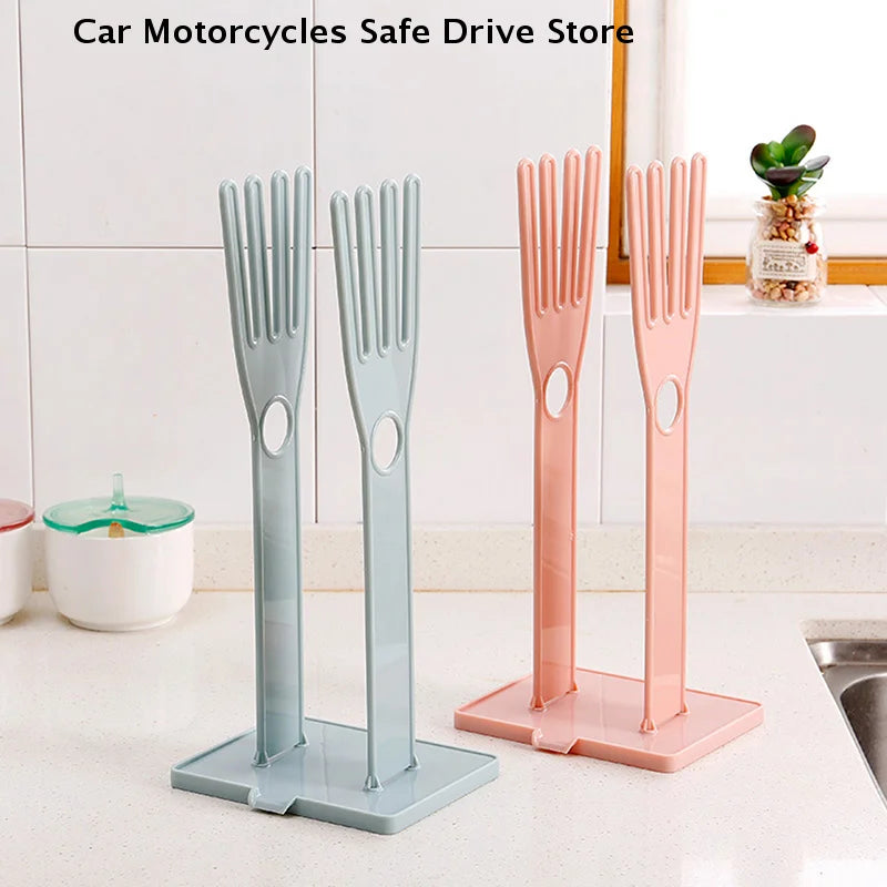 CMDrying Drain Rack Gloves Stand Holder Kitchen Rubber Glove Towel
