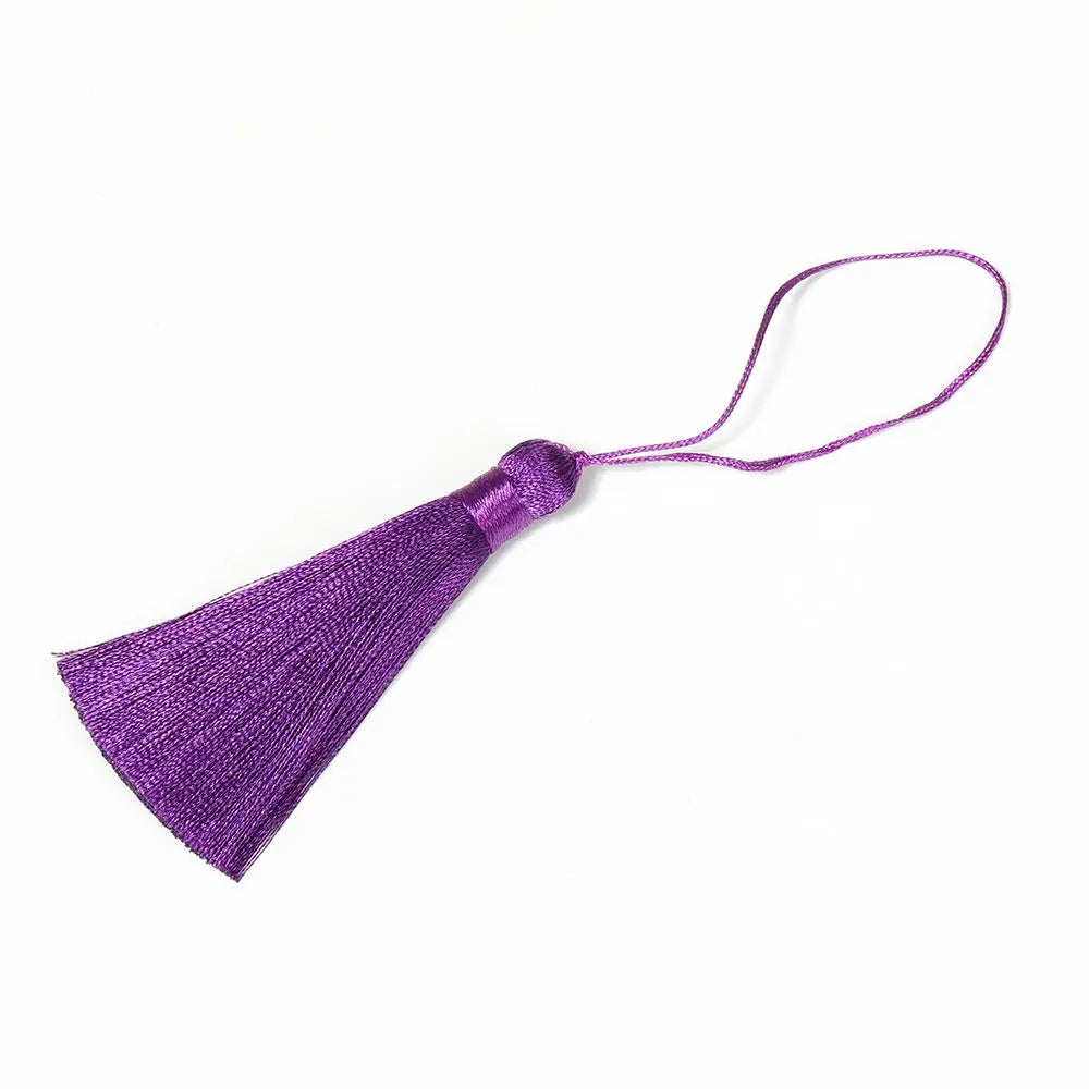 Handmade Wedding Decoration DIY Embellish Crafts Tassel Trim Accessories Tassel Hanging Rope Tassel Fringe Silk Tassel Pendant Zpaxo purple