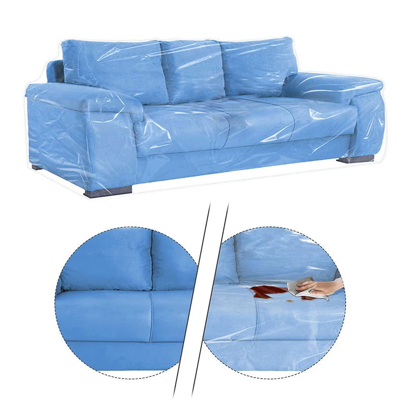 Couch Cover Pet Plastic Cover Transparent Cat Scratch Protector Waterproof Sofa Cover For Protection Against Cat Dog Clawing Zpaxo