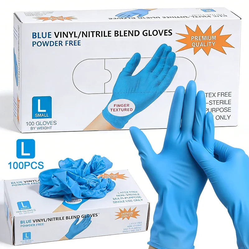 Disposable Nitrile Gloves Food Contact Thick Durable Suitable Strong Zpaxo L Blue