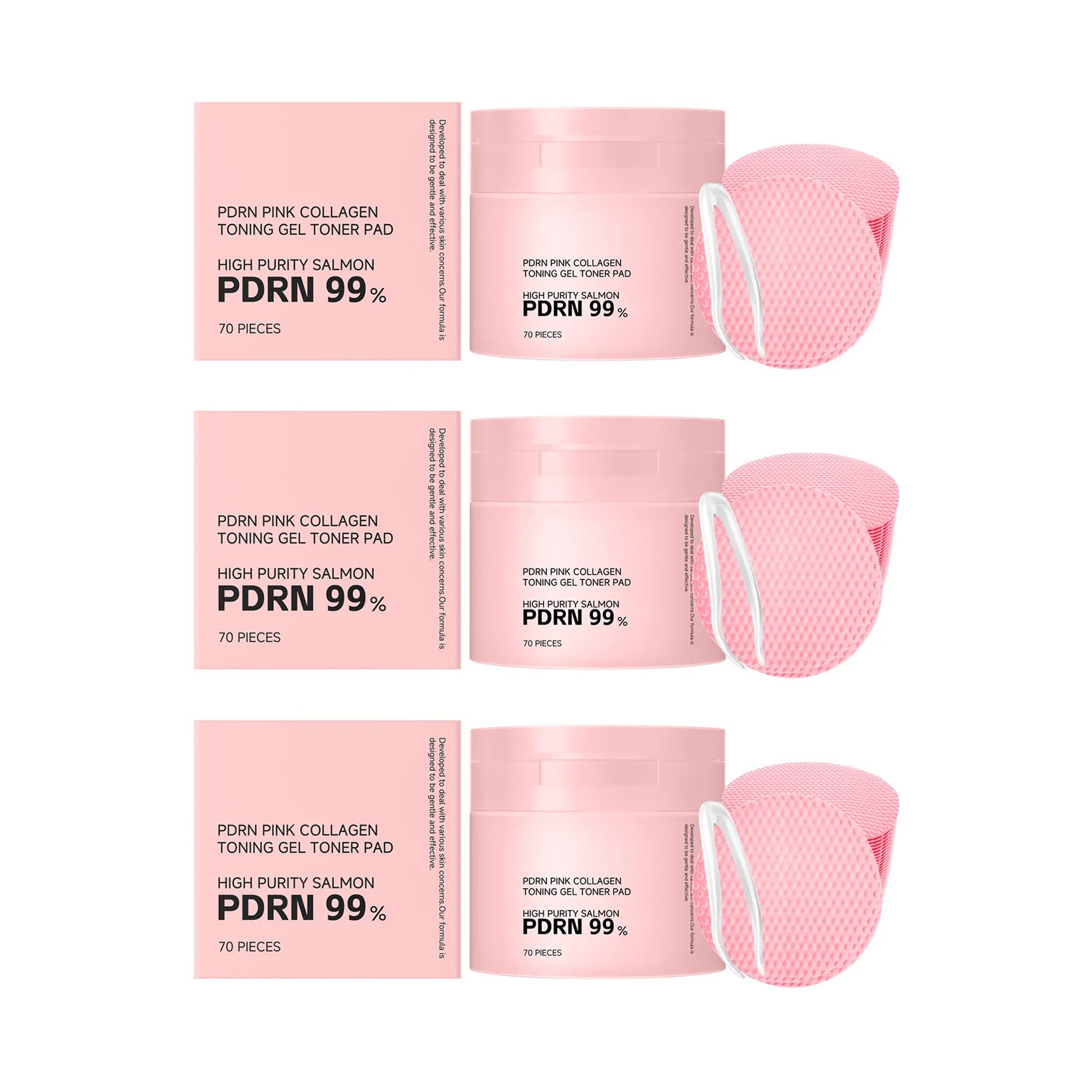 Hoygi PDRN Collagen Toner Pads – Brighten, Firm & Hydrate 70pc Toner Pads Zpaxo 3 x 70pcs boxed