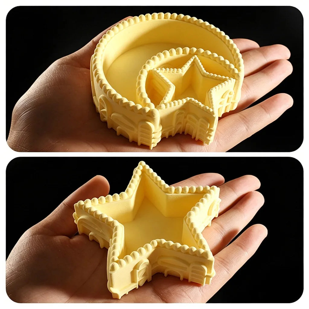 Silicone Star & Moon DIY Mold – Candle Holder & Gypsum Tray Silicone Craft Mold Zpaxo