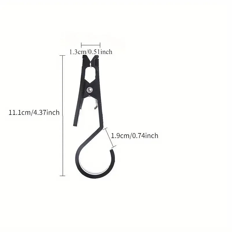 4pcs Camping Hooks - Multi-Function Tent Clips for Canopy, Awning & Gear - Non-Slip Secure Hanging, Portable Outdoor Essentials Zpaxo