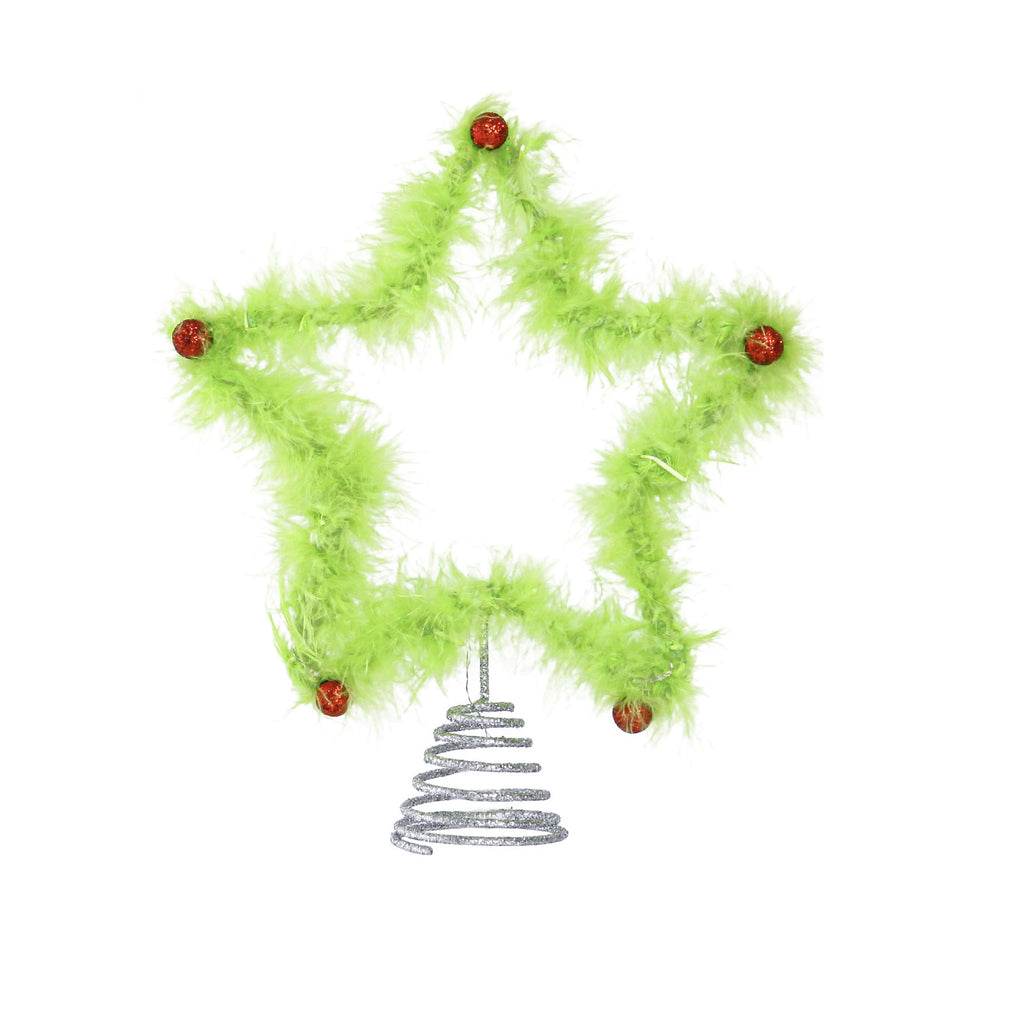 Green Star Christmas Tree Topper – Plush & Iron Ornament Christmas Tree Topper Zpaxo