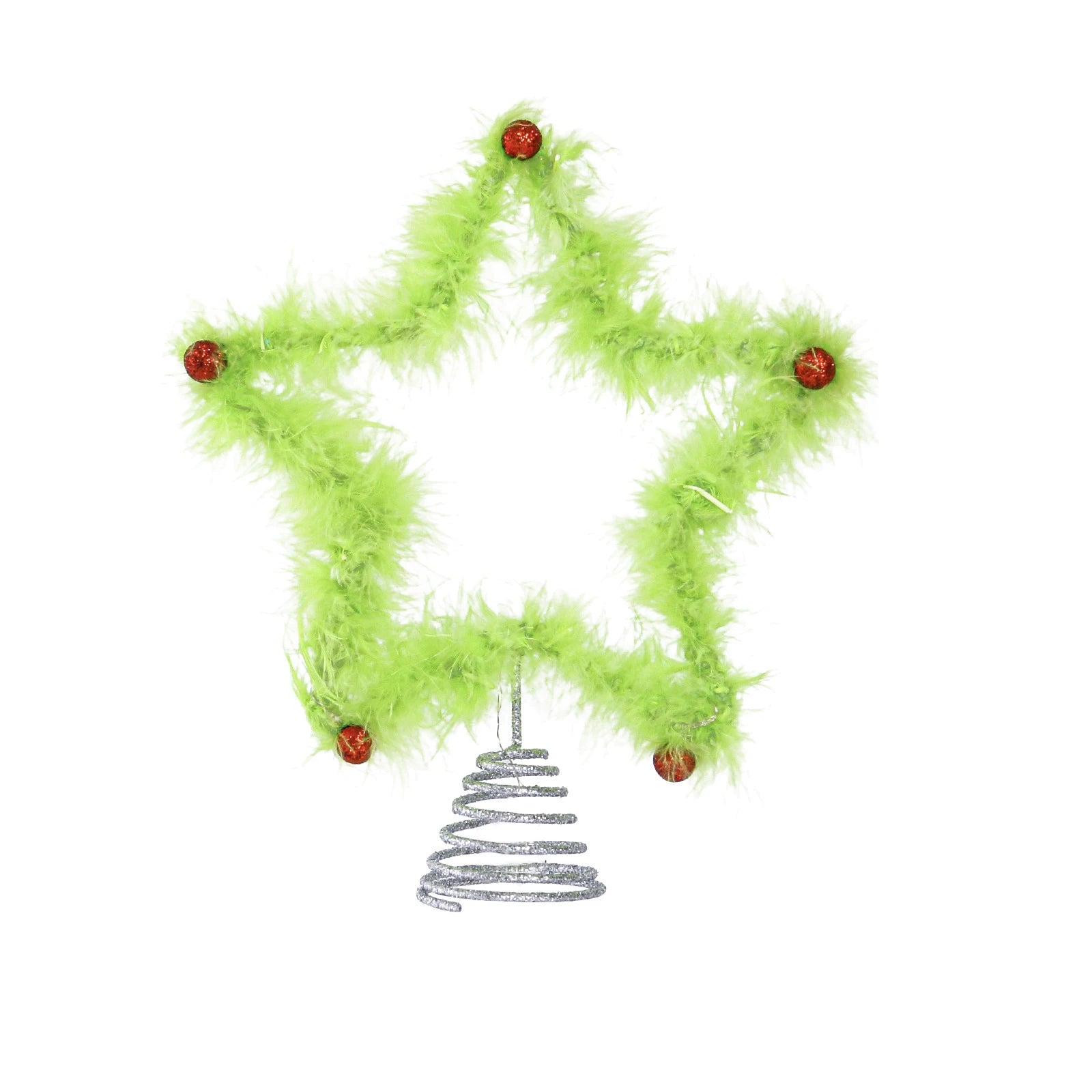 Green Star Christmas Tree Topper – Plush & Iron Ornament Christmas Tree Topper Zpaxo