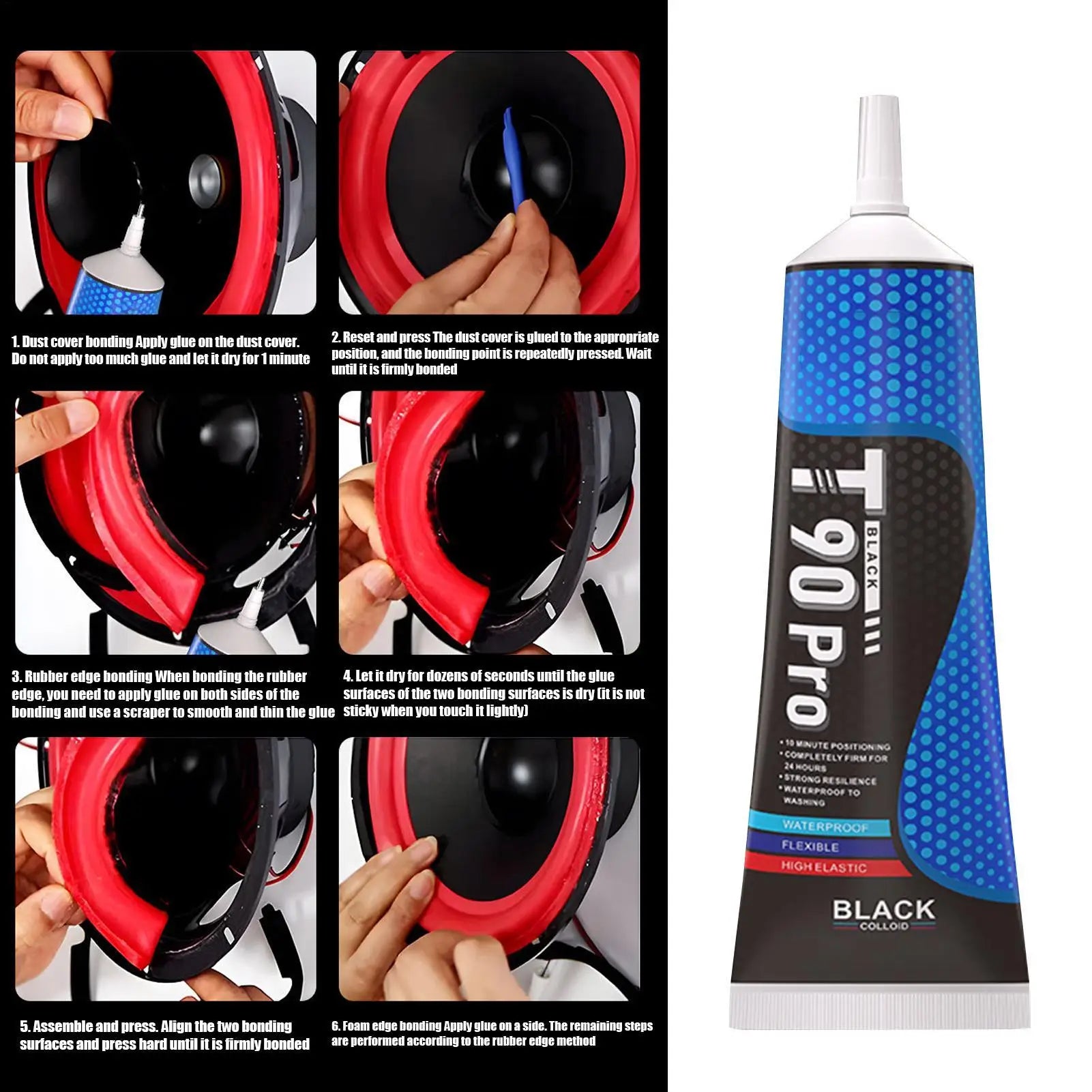 Speaker Repair Glue Performance Adhesive Dust Caps Cone Edge Bonding