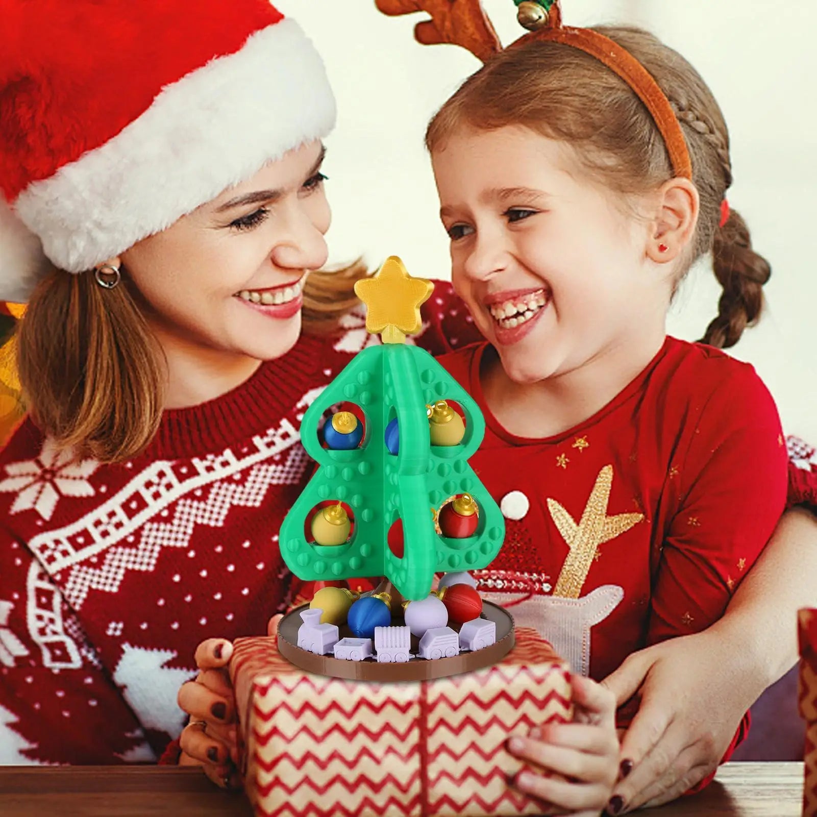 Kids Christmas Tree Toy Train 3D Printed Ornaments Holiday Party