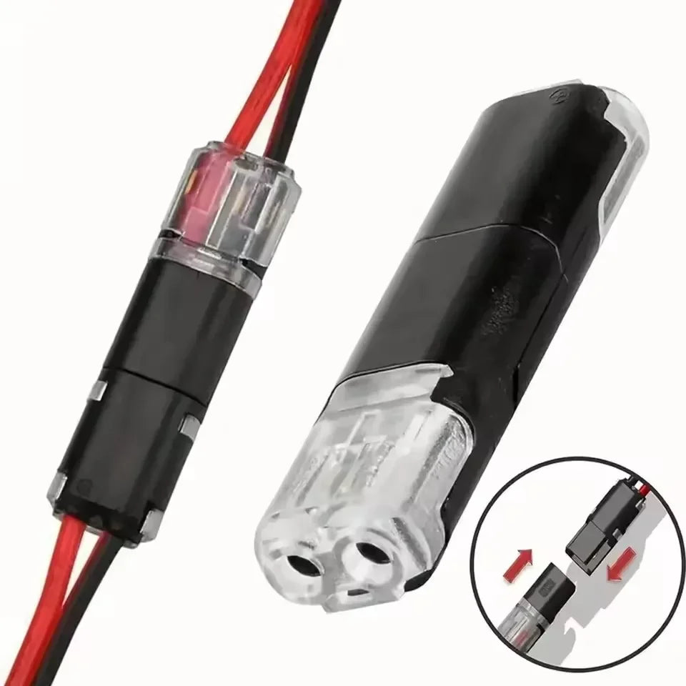 100 2 Pin Way Universal Compact Pluggable LED Wire Connector Zpaxo