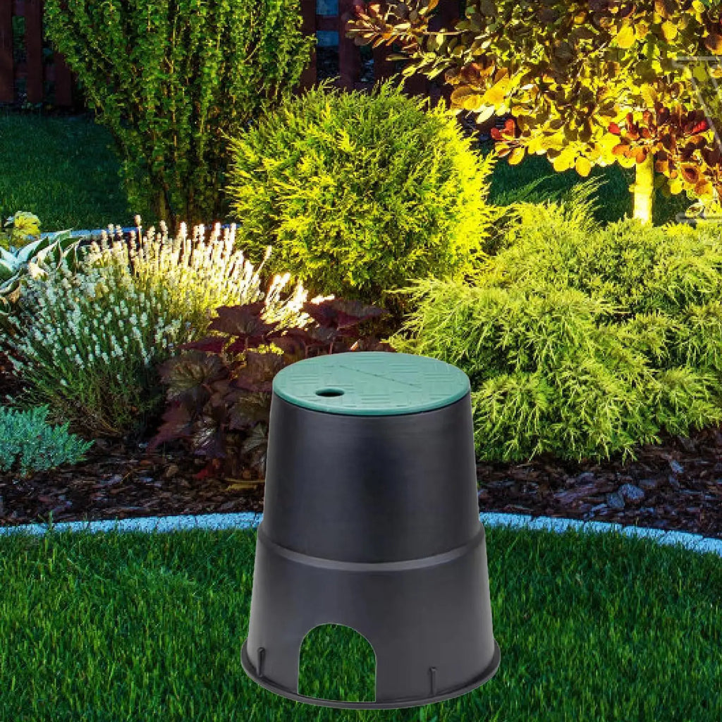 Garden Valve Box Easy Install Underground Sprinkler Cover Sturdy Plastic Case for Grassland Farm Yard Zpaxo