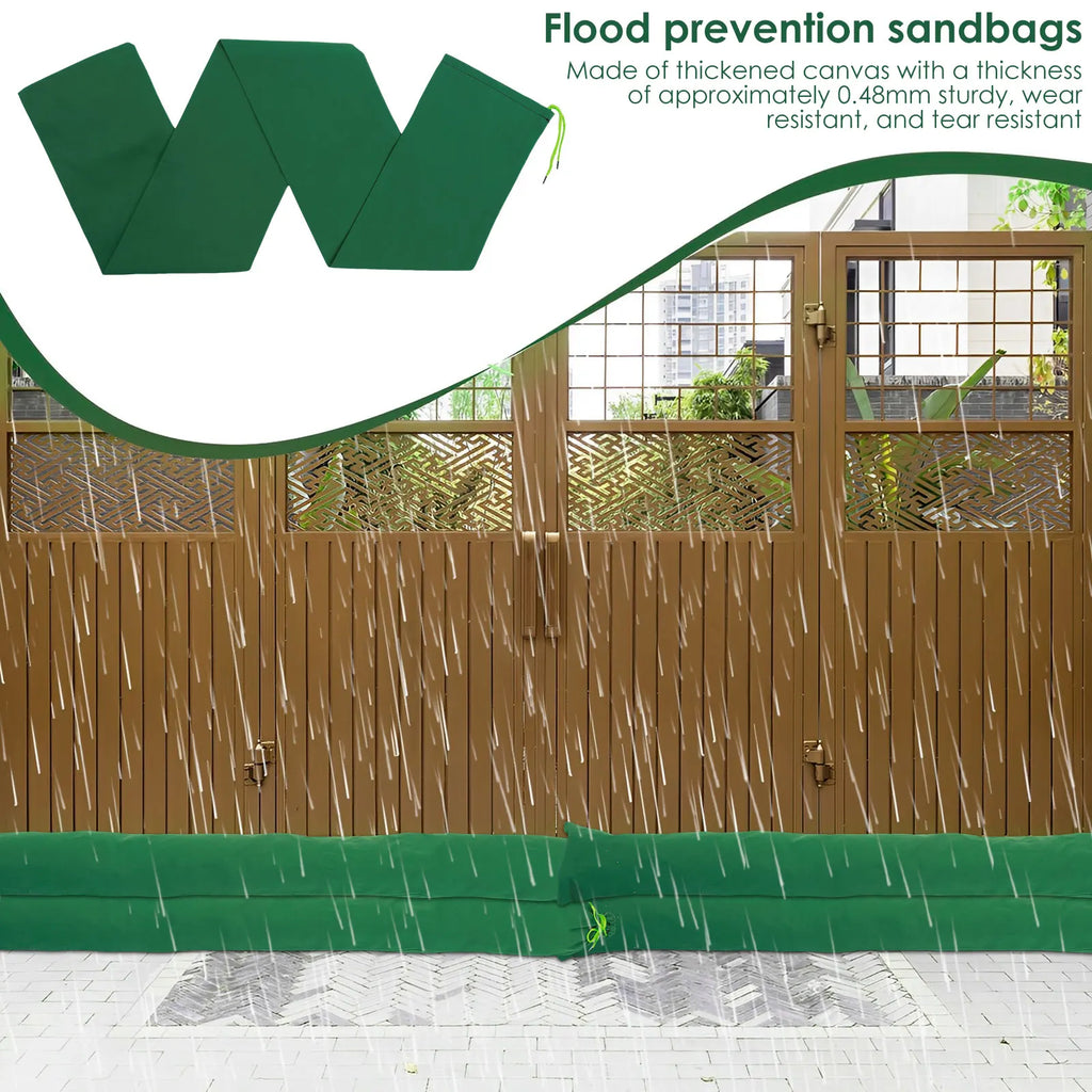 4/1Pcs Sand Bags Thickened Long Canvas Sandbags Sturdy Water Barrier Large Sand Bags Reusable Empty Flood Prevention Sandbags Zpaxo