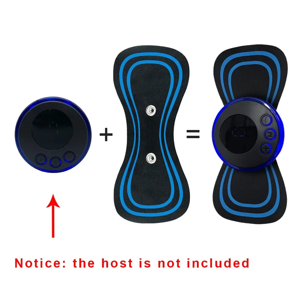 10PCS Portable Mini Electric Neck Back Massager Cervical Massage Patch Stimulator Massage Patch Replacement Patch Zpaxo