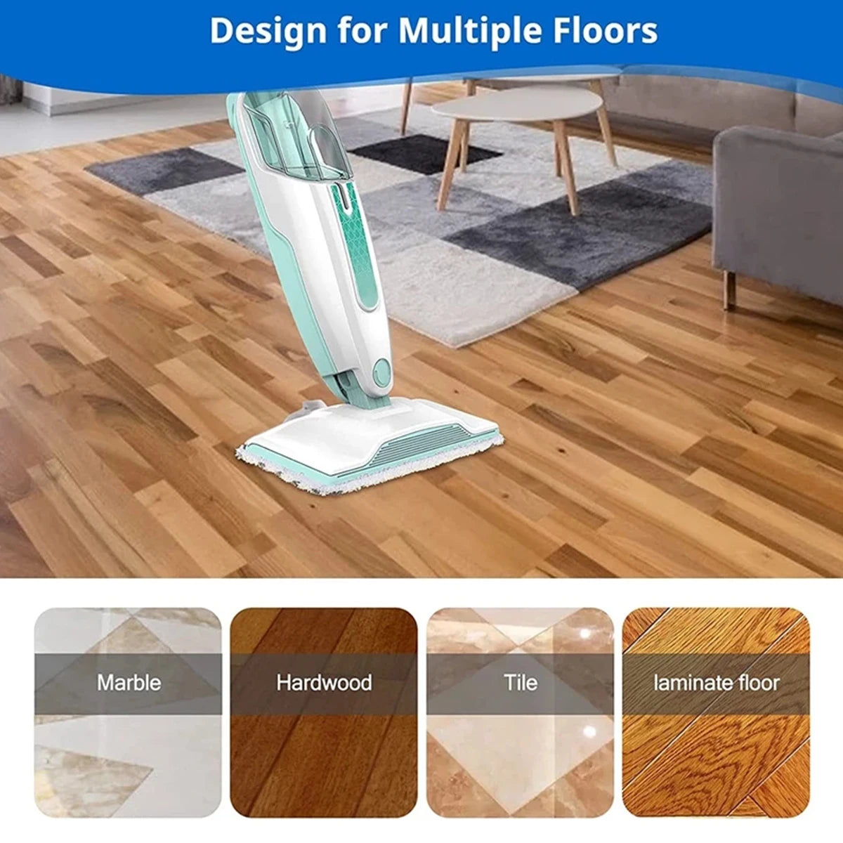 4Pcs Microfiber Steam Mop Replacemen Pad Washable Cleaner Pad Reusab Stem Replacement Pad Soft Steam Compatible with Shark S1000 Zpaxo