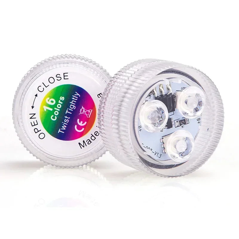 Mini 16-Color RGB LED Underwater Light – IP68 Pool & Pond Submersible LED Light Zpaxo