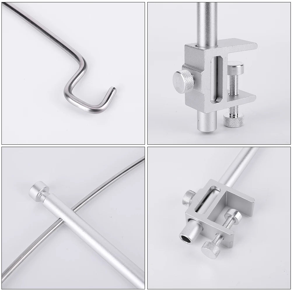 Aluminium Alloy Camping IGT Lamp Hanger Rack Detachable Lantern Stand Outdoor Portable Light Hanging Pole's Curved Lamp Holder Zpaxo