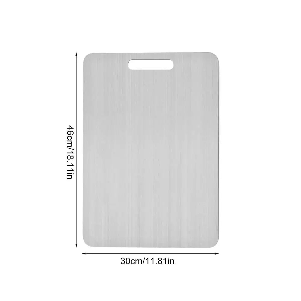 Titanium Cutting Board 304 Stainless Steel Double-sided Kitchen Zpaxo 30x46cm