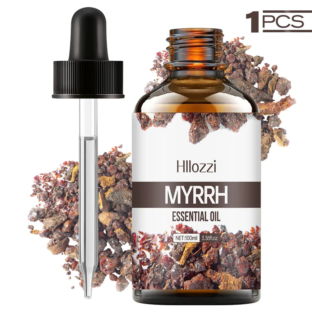 MYRRH ESSENTIAL OIL a high-quality moisturizing nourishing massage oil with a refreshing scent, suitable for all skin types Zpaxo 100ml MYRRH Other