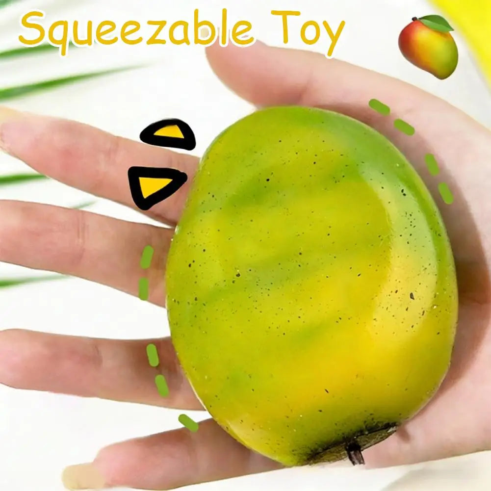 NEW Stress Relief Squeeze Toy for Adults, Color-Changing Fruit Ball Strawberry & Mango Slow Rebound De-Stress Toy, Creative Gift Zpaxo