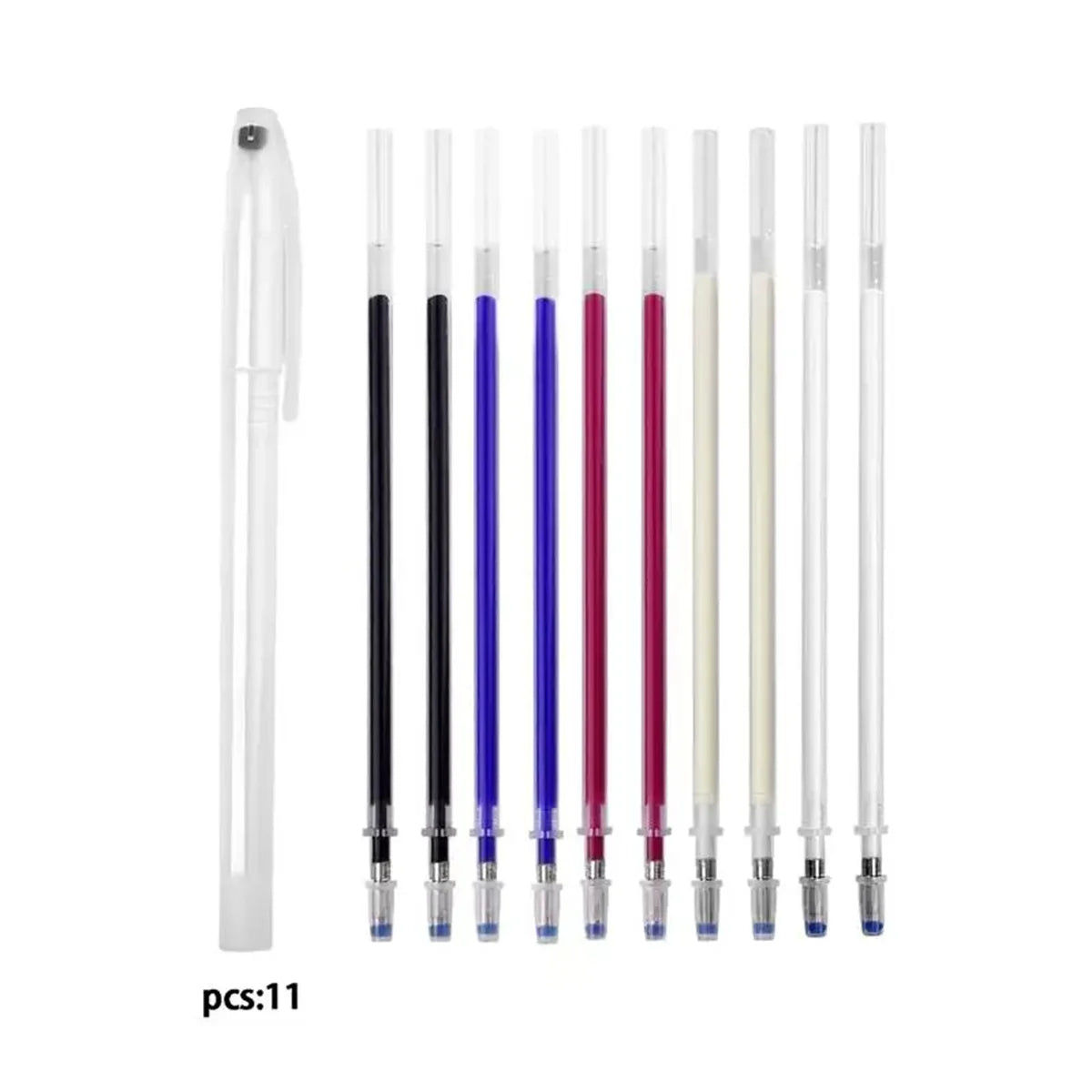 10Pcs/Set Heat Erasable Magic Marker Pen Temperature Disappearing Fabric Fabric Pens Line Marking DIY Craft Sewing Accessories Zpaxo 10pcs-mix
