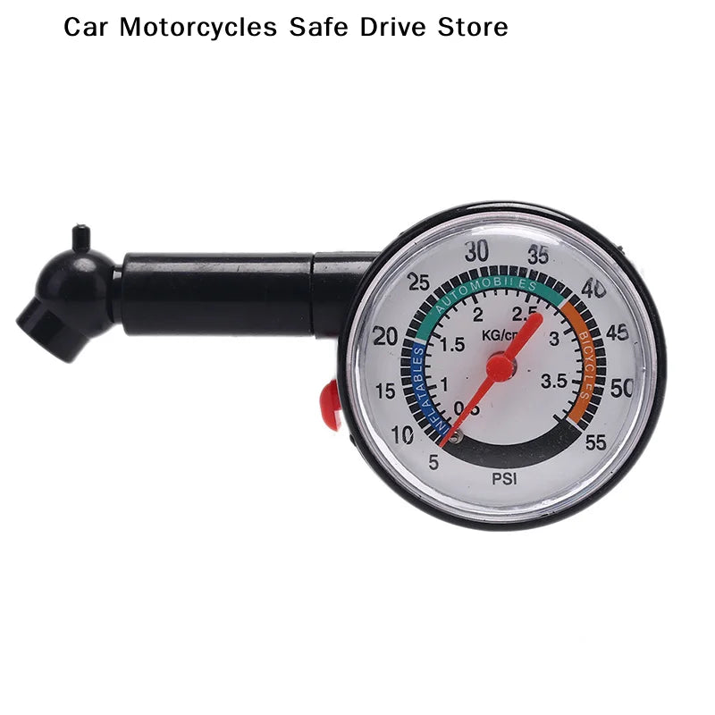 Tyre Air Pressure Tester Universal Long Tube Tire Gauge Meter 0-50