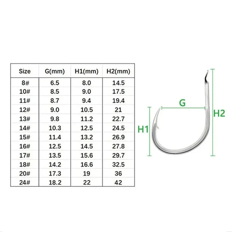 Carbon Steel Barbed Single Jig Hooks – Thread Feather Fishing Lure