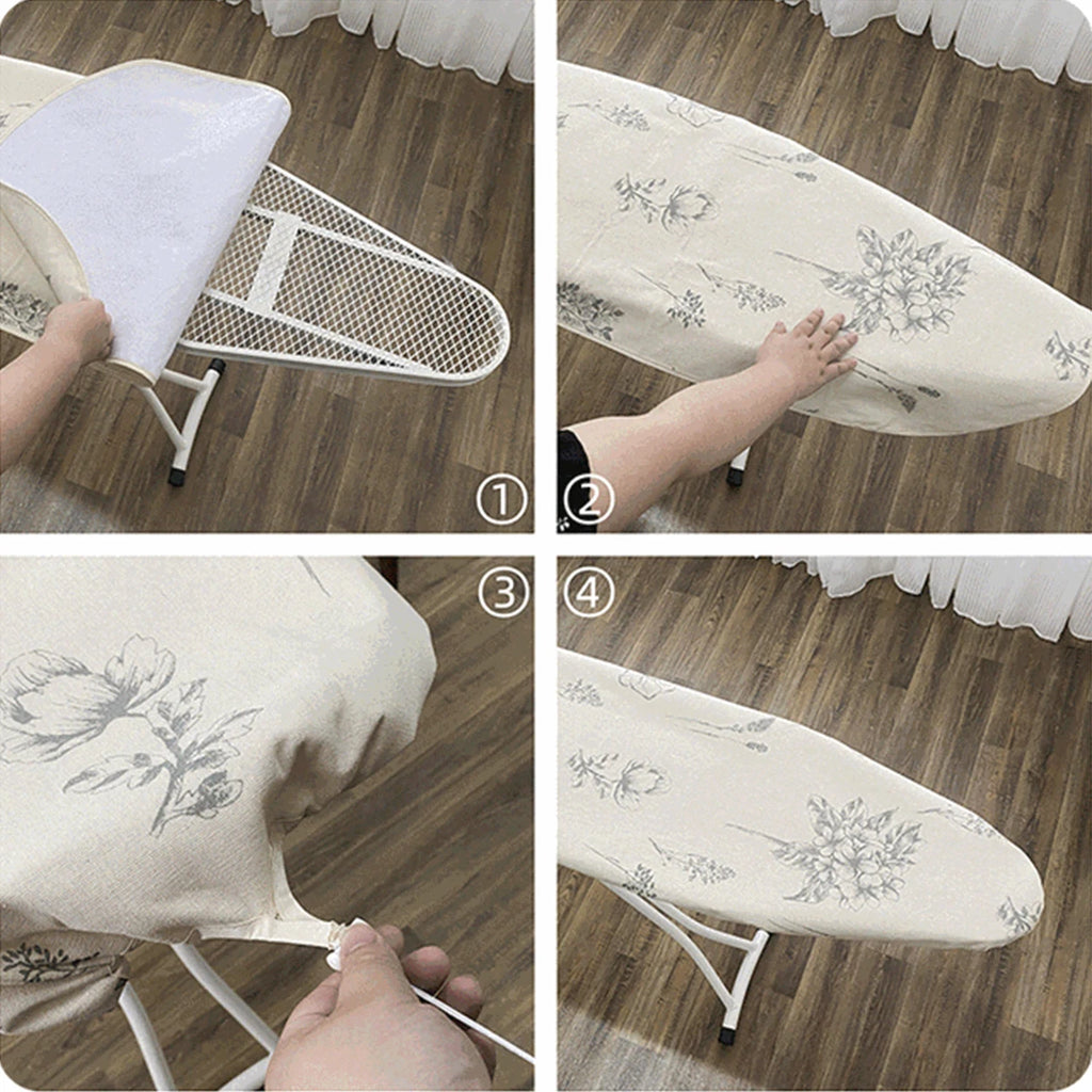 Cotton Ironing Board Cover Resists Scorching Ironing Drawstring Tightening Ironing Board Accessories Protector Cover 140x50cm Zpaxo