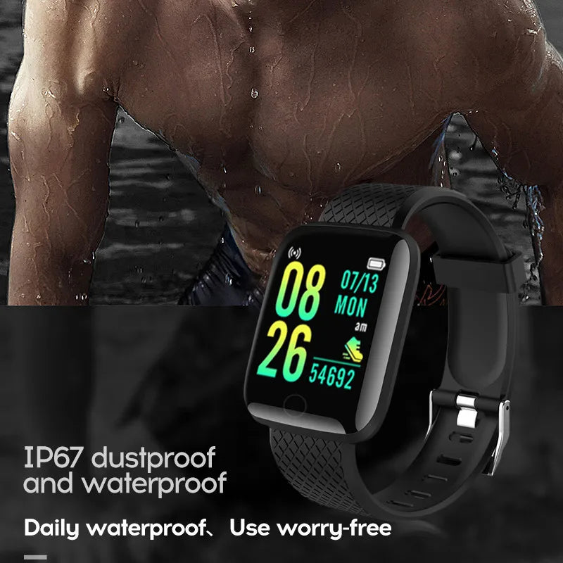 116 plus Smart Bracelet Waterproof Smart Watch Step Counting Multi Sport Mode Message Reminder Heart Rate Monitor Blood Pressure Zpaxo