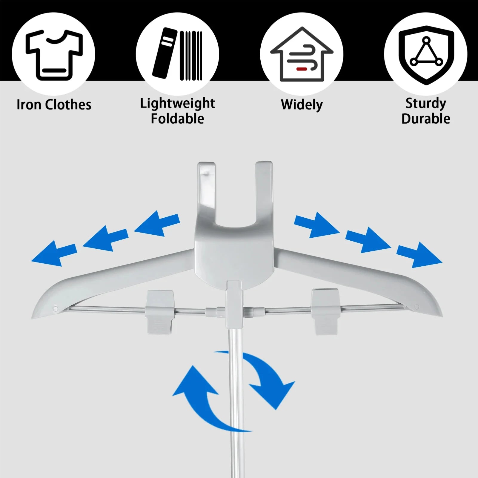 Steamer Stand Telescopic Iron Steam Clothes Hanger 85-160cm Adjustable Height Foldable for Hanging Ironing Clothes Hanger Zpaxo