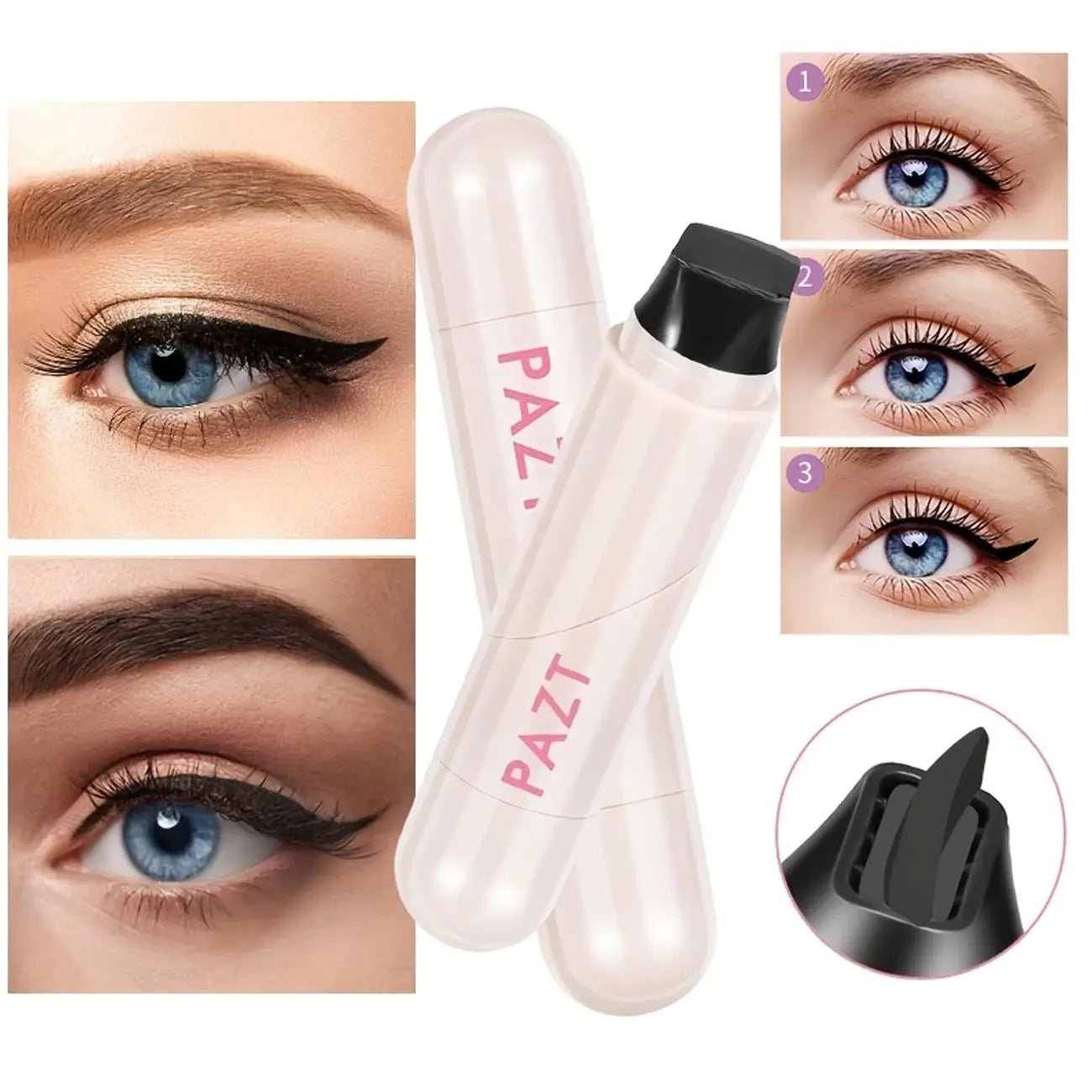 Dual-head Rotatable Eyeliner Stamp Integrated Waterproof Long Wear