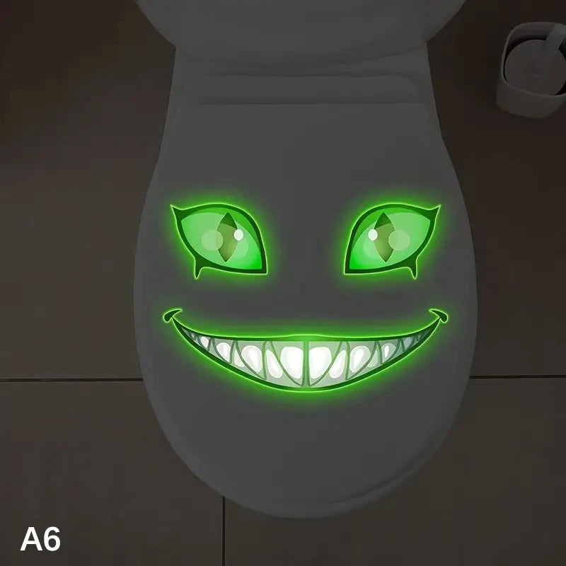 CMSelf-Adhesive Glow-in-the-dark Toilet Sticker Bathroom Lid Zpaxo A6