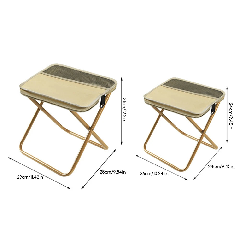 Foldable Backpack Stool Portable Folding Stool With Carry Bag Lightweight Mini Easy Carry Outdoor Chair For Travel Picnics Zpaxo