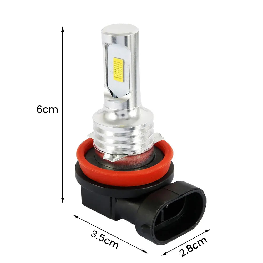 100W Fog Light Car LED Headlight Bulb Car Signal Light 2PCS 6000K White Light High/Beam Bulb Car Accessories FOR H16 H8 H11 Zpaxo