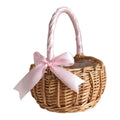 Handwoven Rattan Wedding Basket Detachable Liner Multi-functional