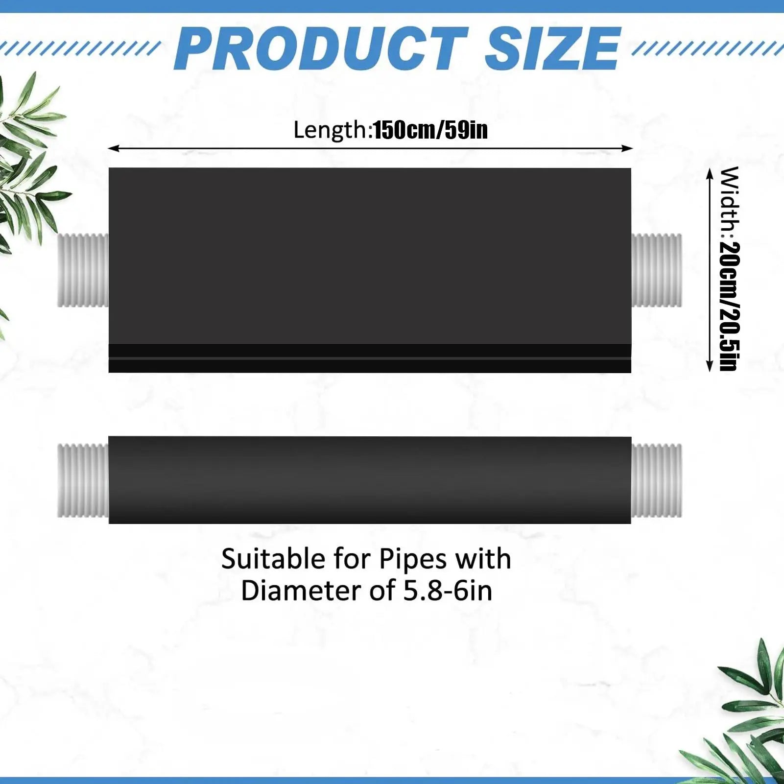AC Hose Insulation Sleeve Thermal Pipe Cover 5& Portable Exhaust Vent