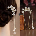 U-shaped Flower Hairpins Women Handmade Vintage Chinese Hanfu Lily Zpaxo A1