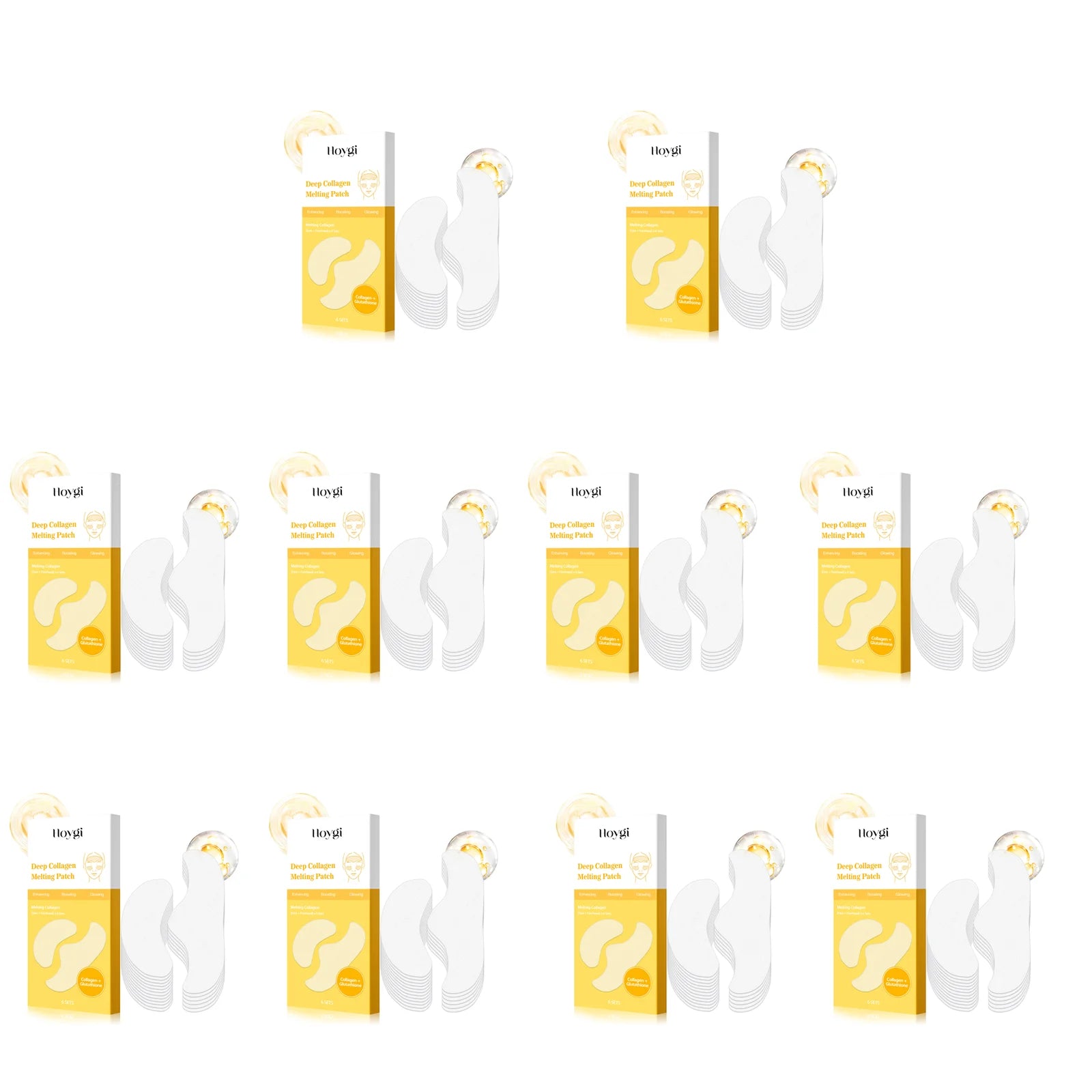 Hoygi Collagen Water-Soluble Patches – Eye & Face Firming Mask Collagen Face Patch Zpaxo 60Pcs