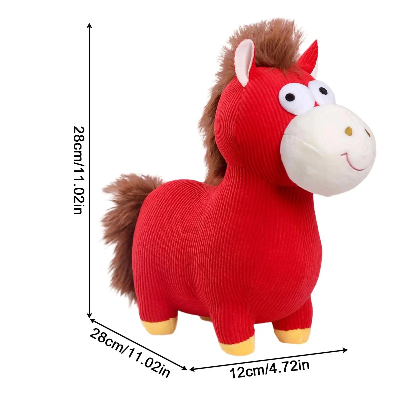 Horse Plush New Year Chinese Mascot Cute Doll Horse Mascot Lunar New Year Decoration For Spring Festival Holiday Party Kids Zpaxo