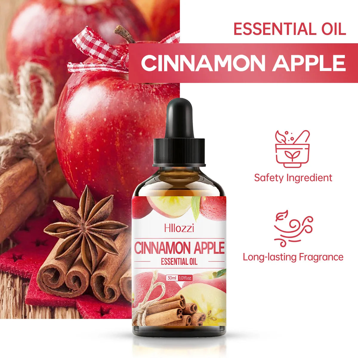 Cinnamon Apple Essential Oil Combination Woody Fruity Notes Suitable Zpaxo
