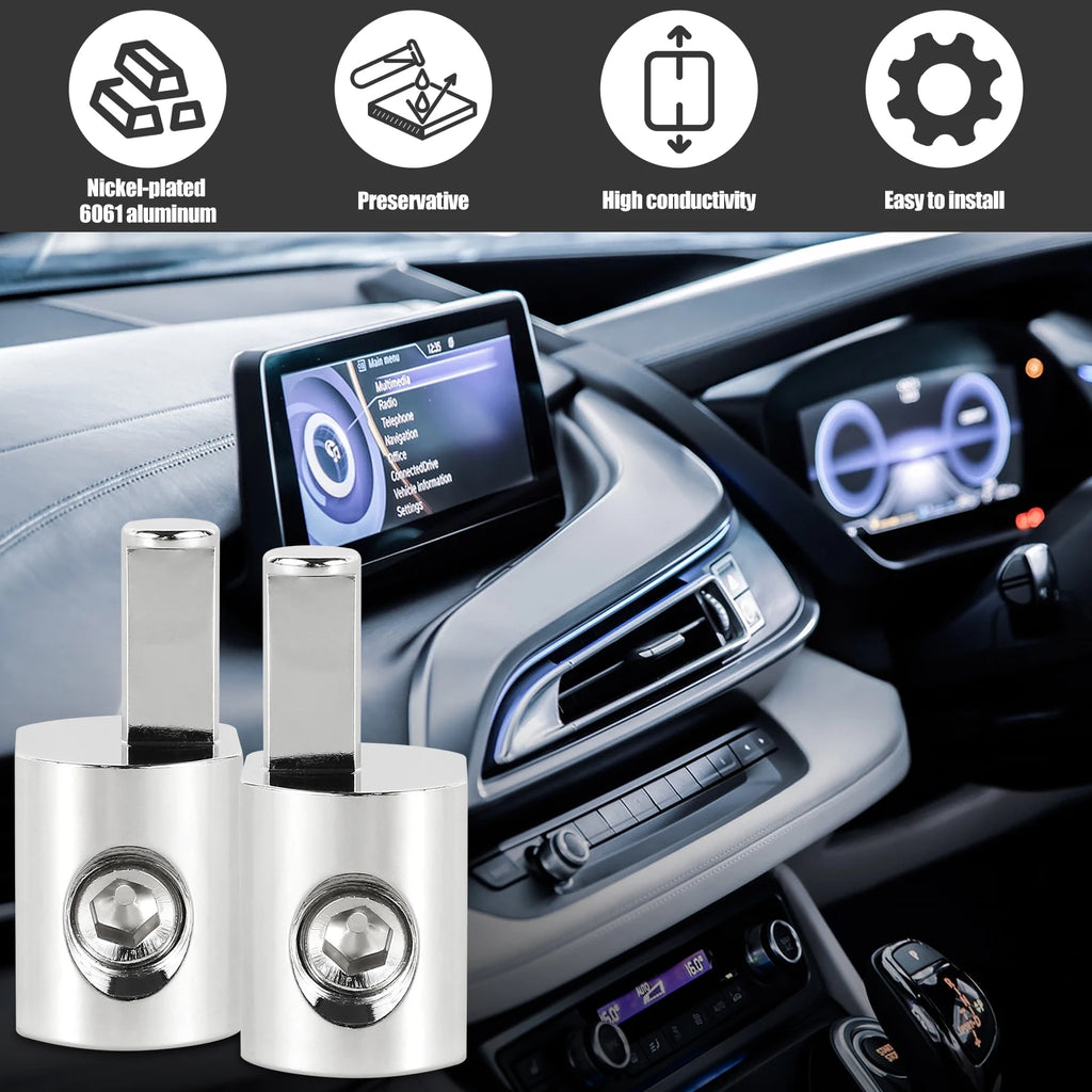 2pcs Car Audio Gauge Power Ground Wire Car Audio Modified Power Amplifier Pure Copper Terminal Power Supply FOR Car Audio Amp Zpaxo