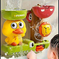 Children's Take A Shower Paddle Toys Cartoon Animals Duck Spin Water Spray Waterwheel Bath Toy Kids Delight Shower Toy Gift Zpaxo Bath Toy