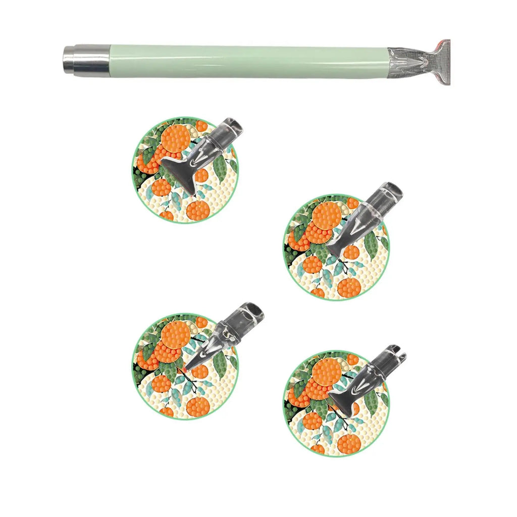 4-Pack LED Diamond Art Pens with 1/3/6/9 Multi-Tip Heads, Light Up Drill Pens, Diamond Painting Tools and Accessories, DIY Craft Zpaxo