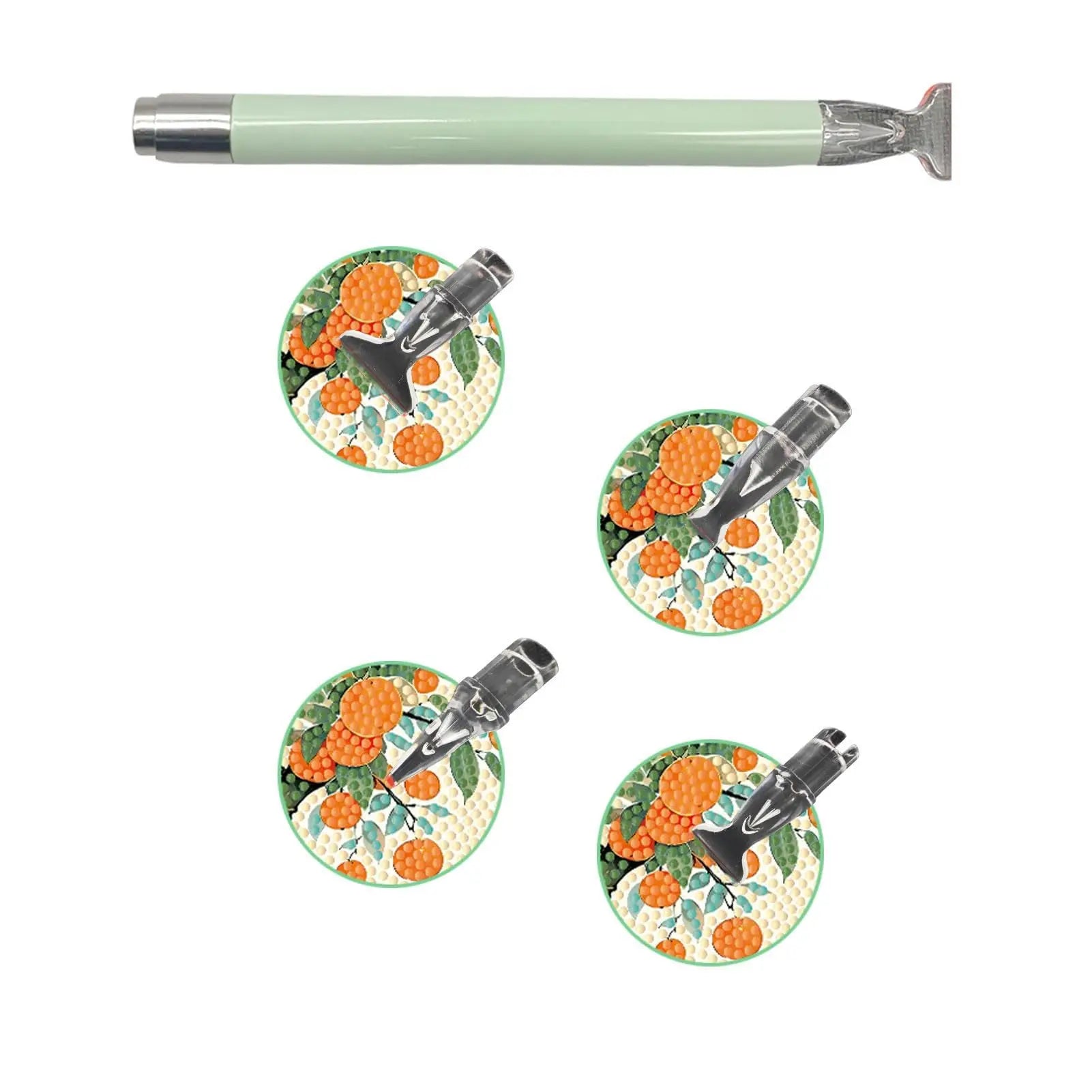 4-Pack LED Diamond Art Pens with 1/3/6/9 Multi-Tip Heads, Light Up Drill Pens, Diamond Painting Tools and Accessories, DIY Craft Zpaxo