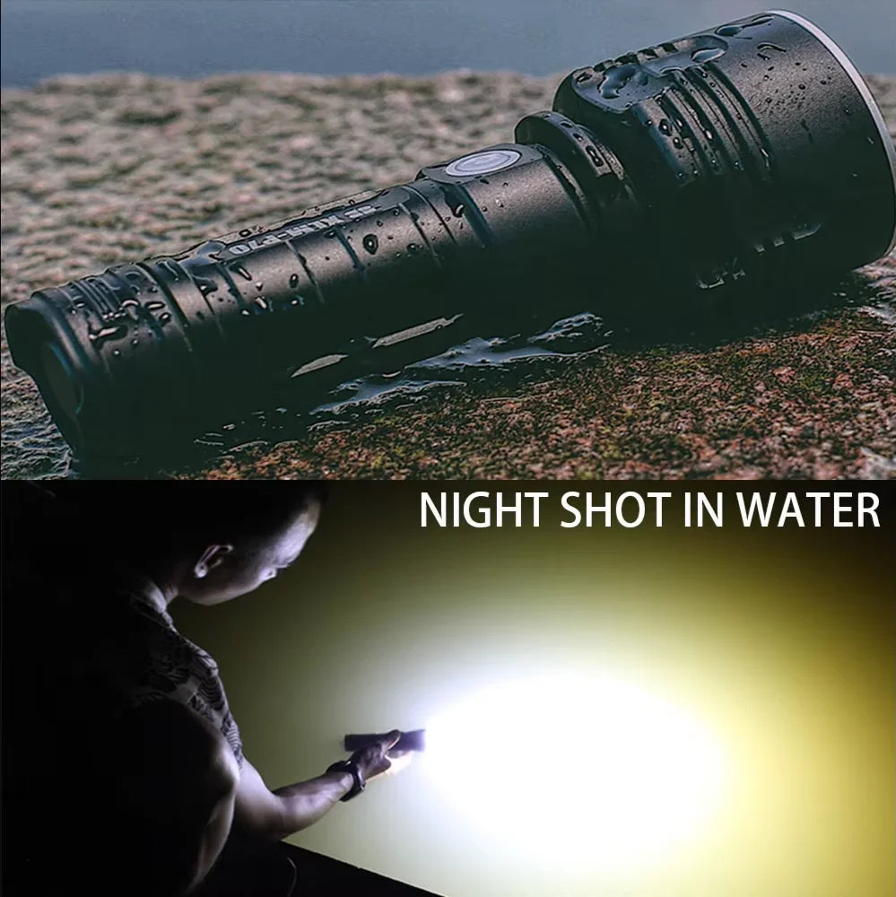 POCKETMAN P70 LED Tactical Flashlight – USB Rechargeable Torch